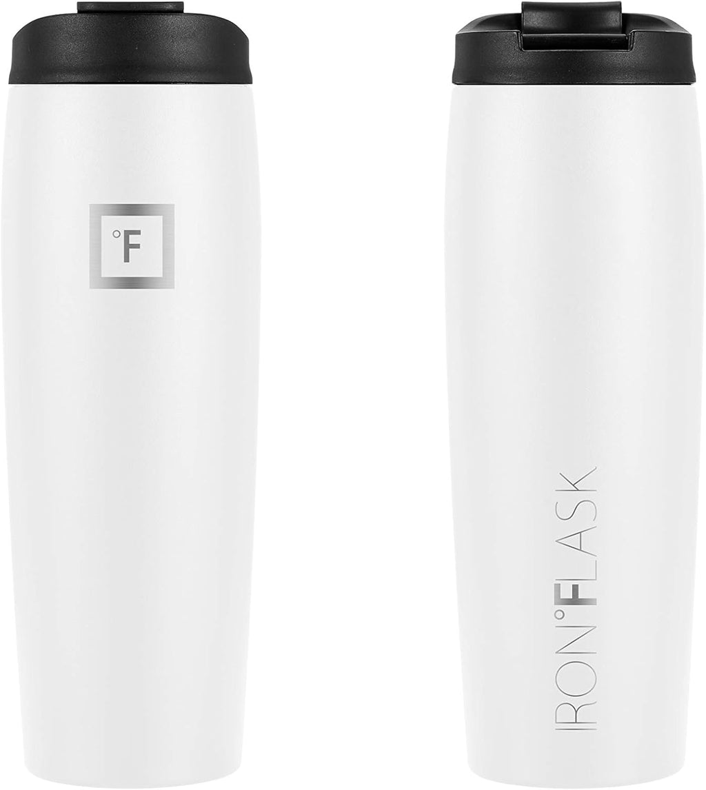 Nomad Tumbler - 2 Lids (Straw/Flip), Vacuum Insulated Stainless Steel Bottle, Double Walled, Drinking Cup, Thermos Coffee Travel Mug, Water - Winter White, 24 Oz