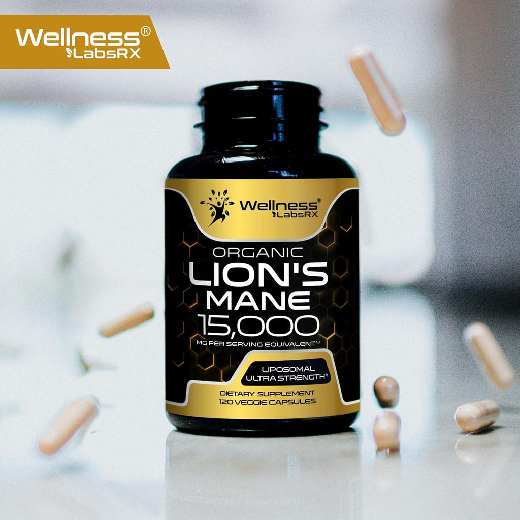 Lions Mane Supplement Capsules - 120 Count - Mushroom Supplement, Brain Suppleme