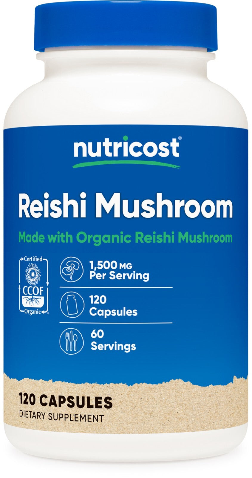 Nutricost Reishi Mushroom Capsules 1500Mg, 60 Servings, Made with Organic Reishi